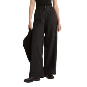 Madewell The Harlow Wide-Leg Pant in True Black